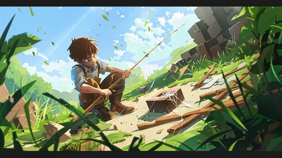 how to make a fishing rod in minecraft