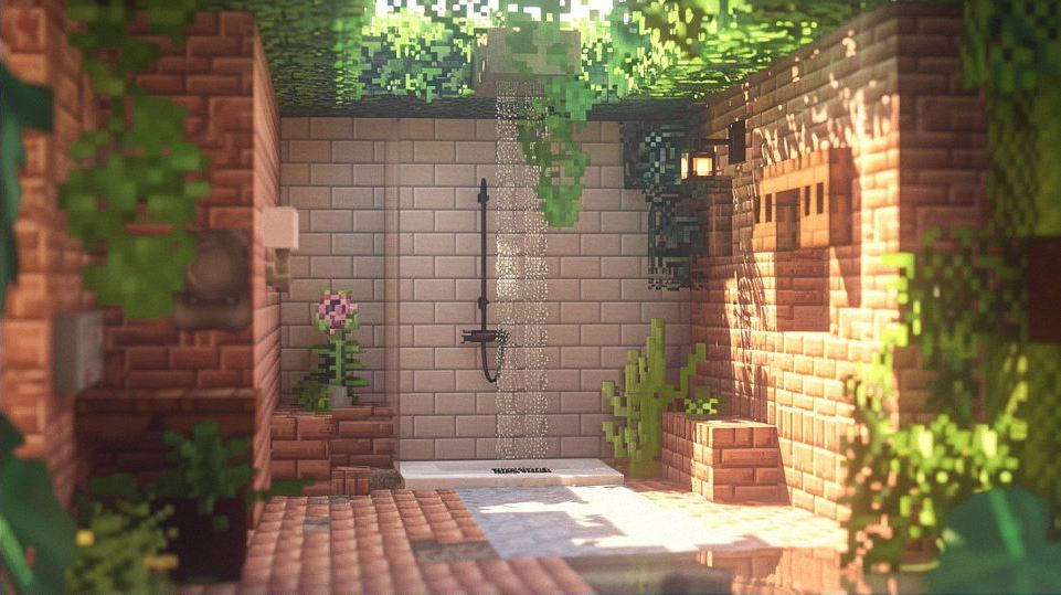 shower in minecraft