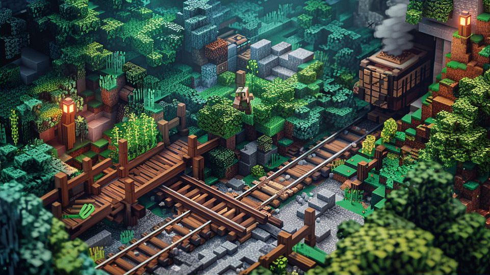 how to make rails in minecraft