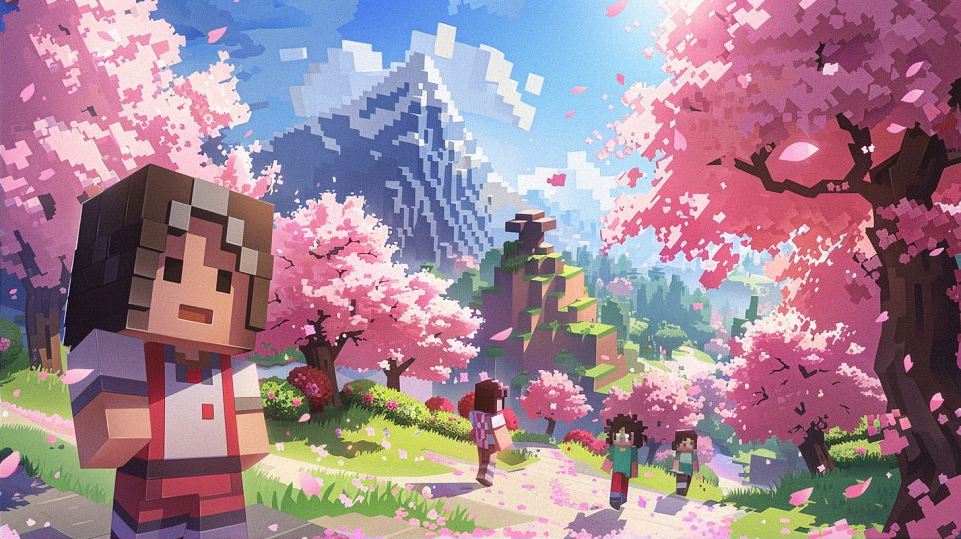 sakura in minecraft